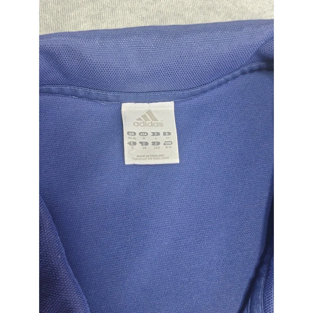 Adidas ClimaLite Polo Shirt Mens Large Blue Athletic Performance Golf Mesh